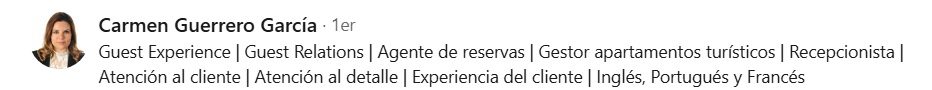Foto de Carmen G., Guest Relations, testimonio sobre confianza y búsqueda de empleo.