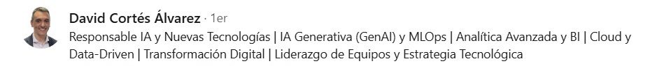 Foto de David C., responsabel IA, experiencia en desarrollo profesional.